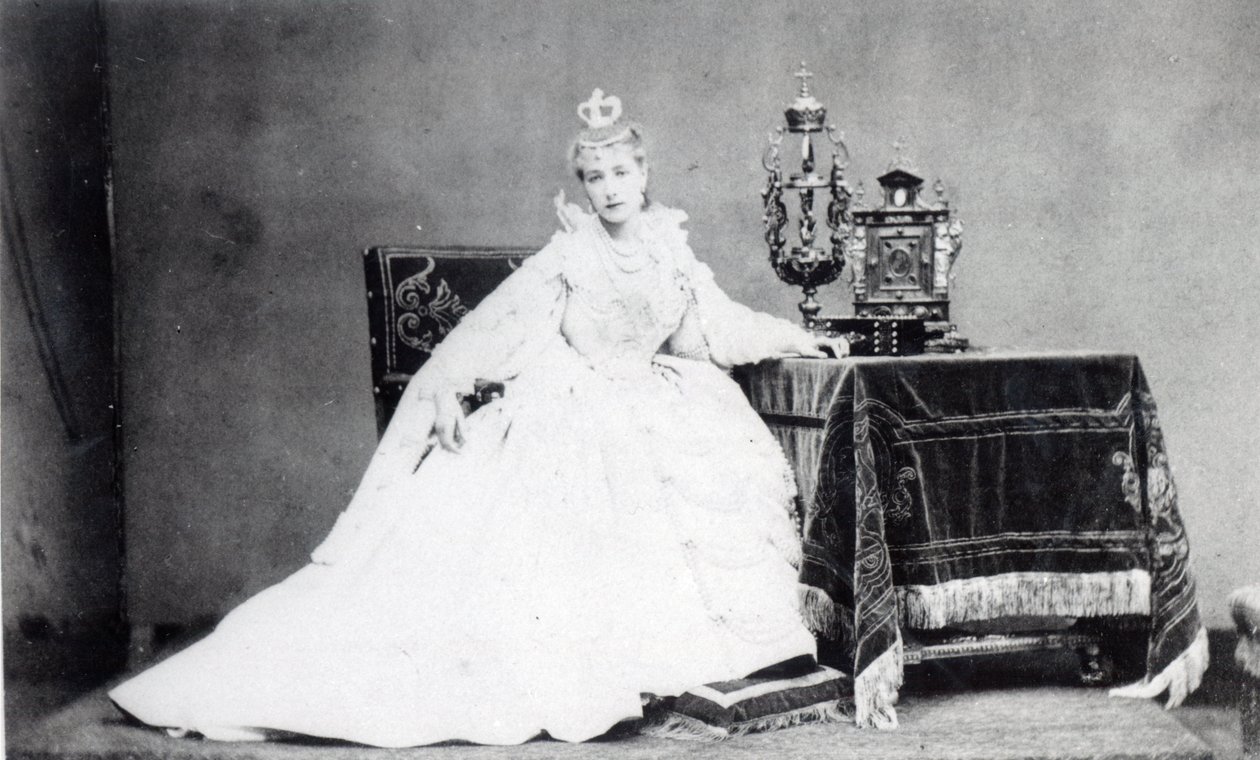 Sarah Bernhardt (1844-1923) i rollen som Marie de Neubourg i "Ruy Blas" av Victor Hugo (1802-85) c.1872 av Etienne Carjat