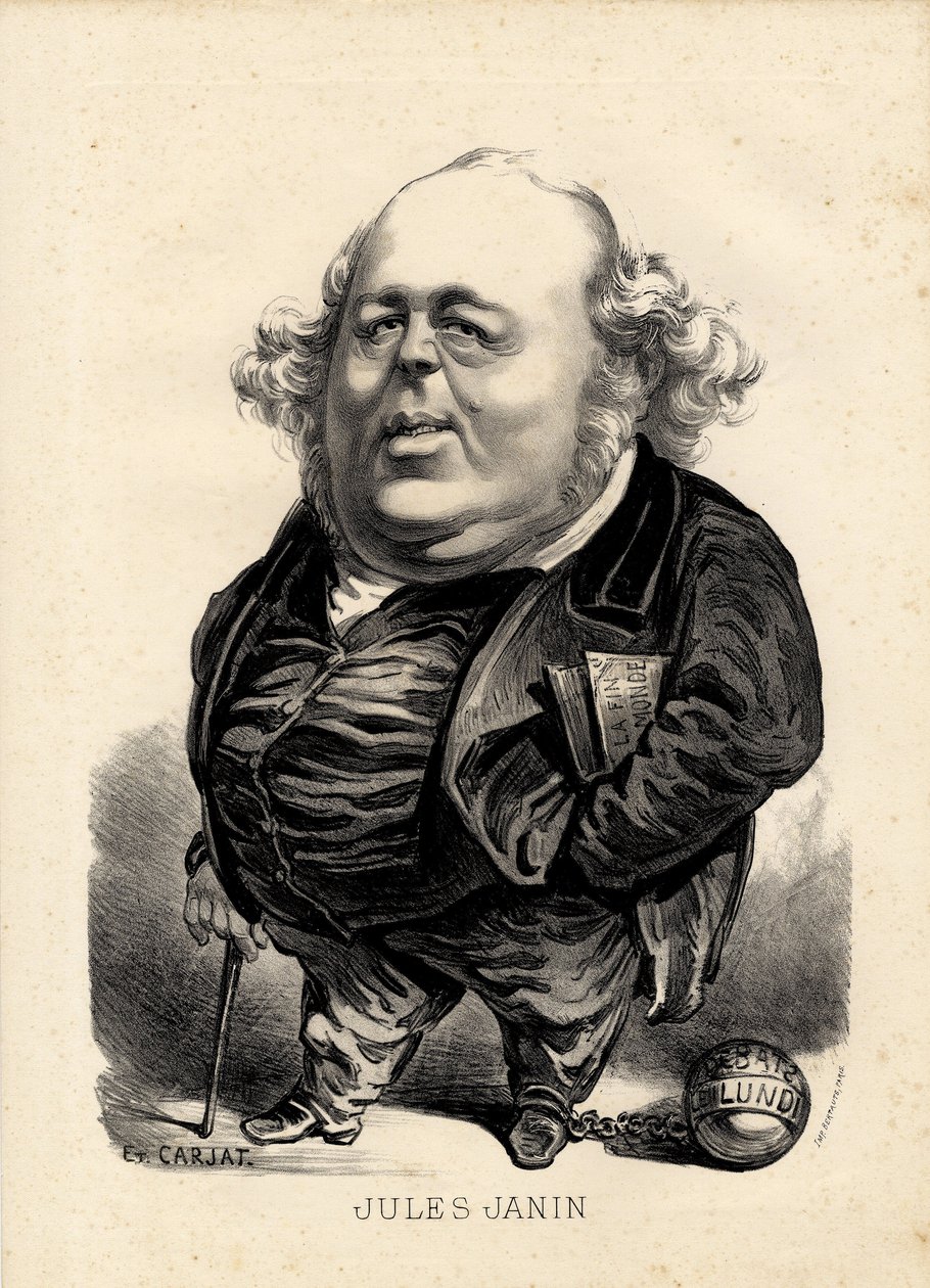flygande löv - Illustration av Etienne Carjat (1826-1906): Janin Jules (1804-1874) av Etienne Carjat