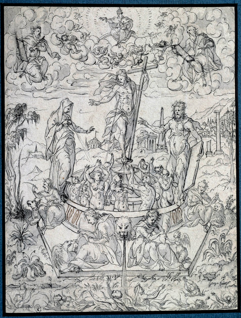 Allegori över religion. Teckning av Etienne Delaune (1518-1583/95) 1500-talets Paris, Louvren av Etienne Delaune