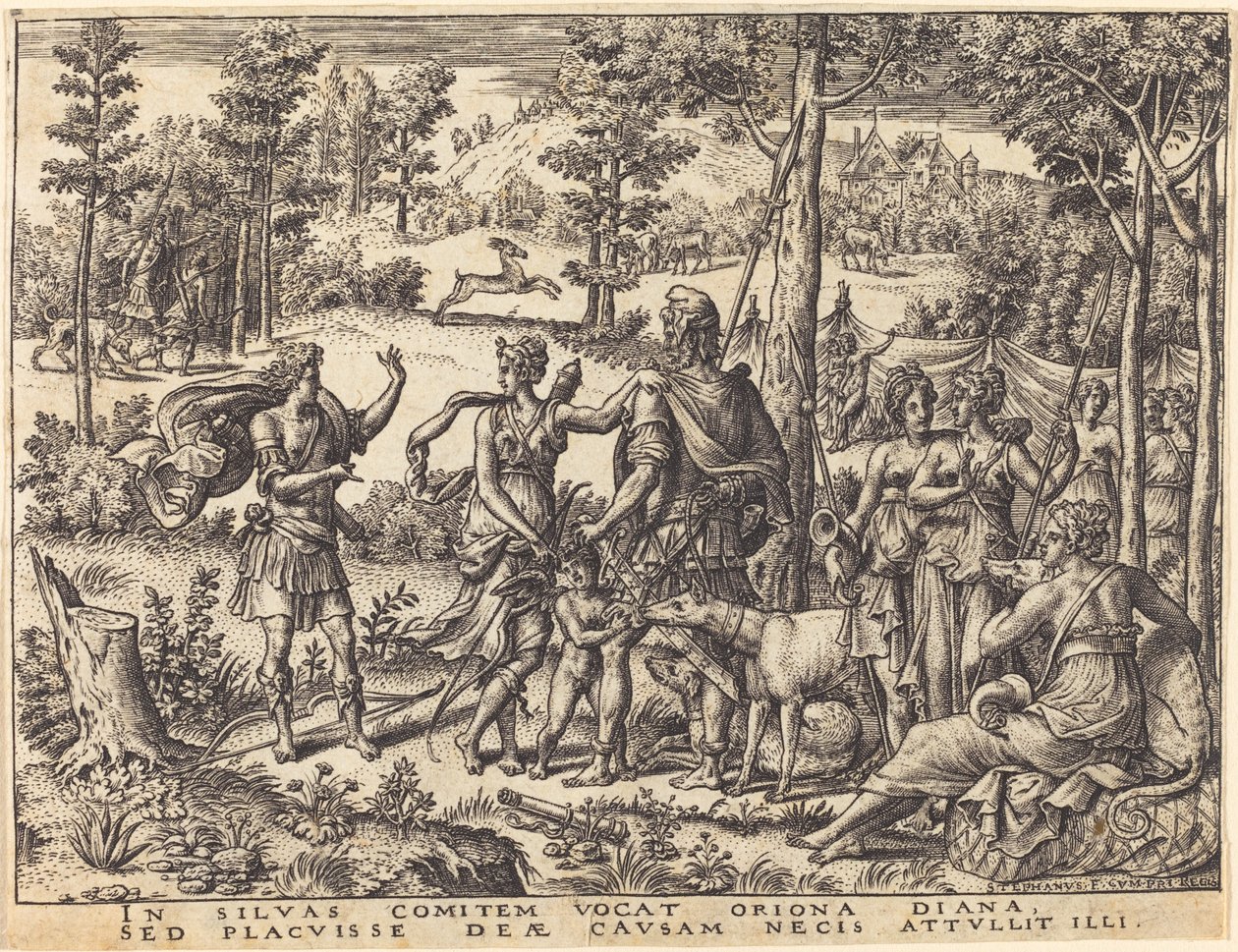 Diana och Orion av Etienne Delaune