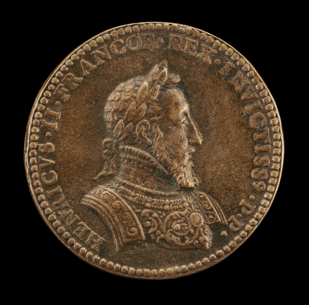 Henrik II, 1519-1559, kung av Frankrike 1547 [åtsida] av Etienne Delaune