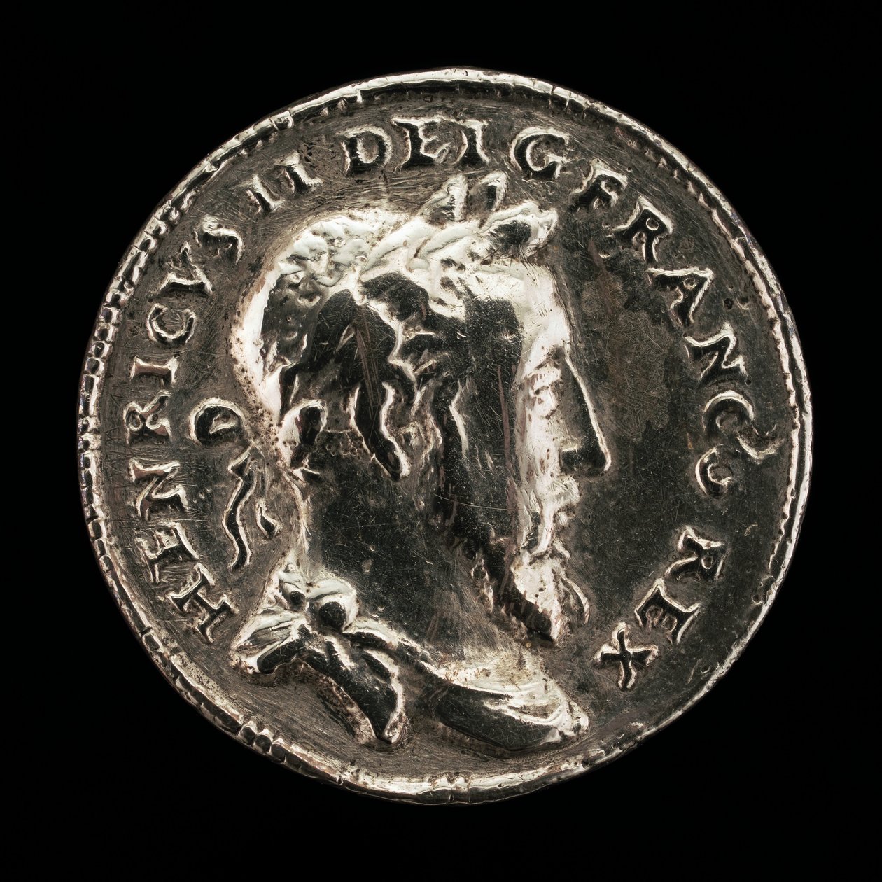 Henrik II, 1519-1559, Frankrikes kung 1547 [framsida] av Etienne Delaune