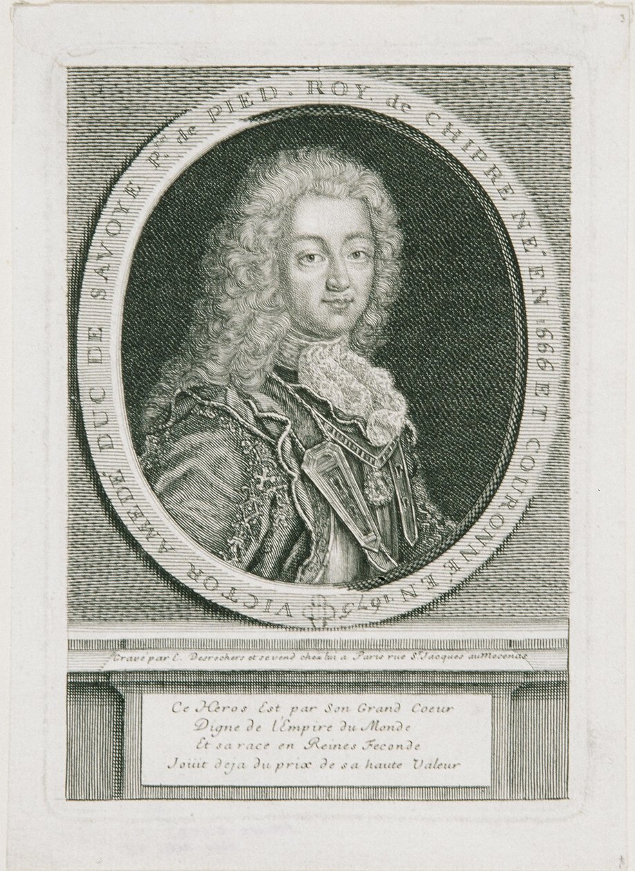 Victor Amadeus II hertig av Savojen, kung av Sicilien och förste kung av Piemonte-Sardinien av Etienne Desrochers