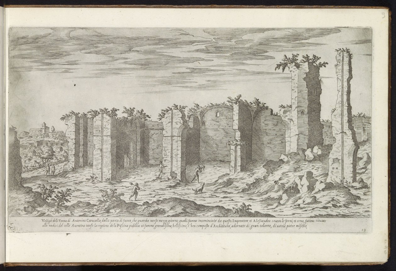 Ruinerna av Caracalla-baden i Rom Forntida byggnader (serietitel) I vestigi dell