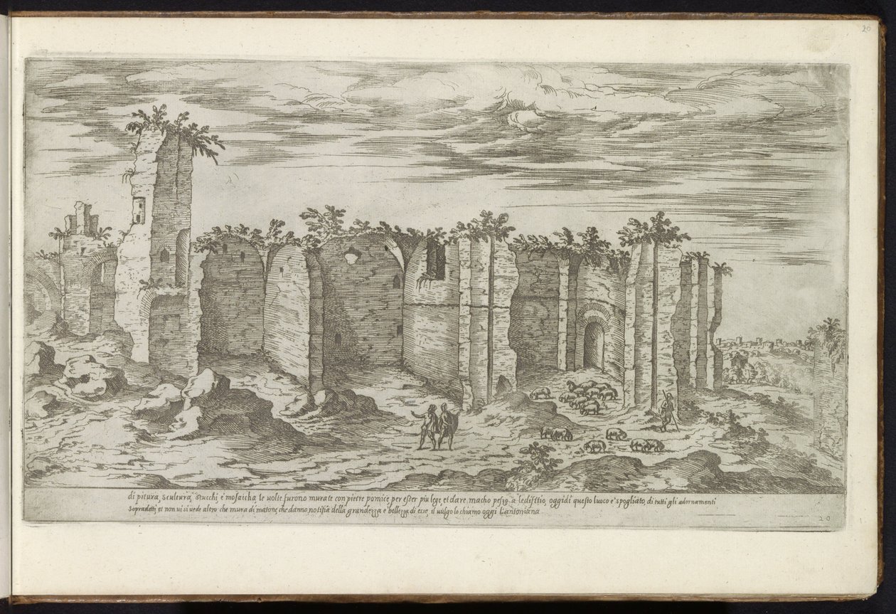Ruinerna av Caracalla-baden i Rom Forntida byggnader (serietitel) I vestigi dell