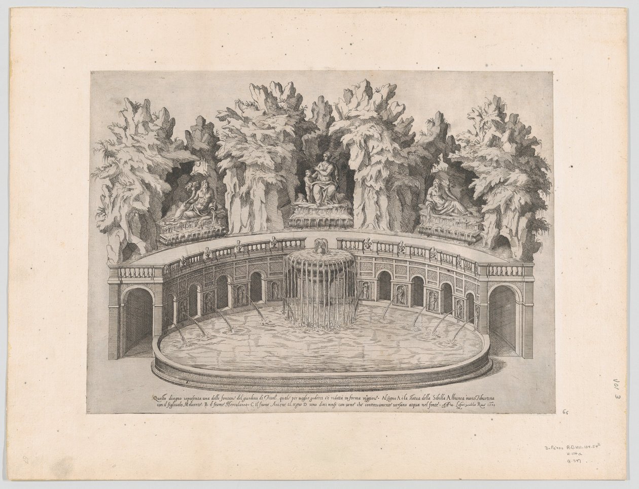 Mirror of Roman Magnificence: Fontän och trädgårdar i Villa d