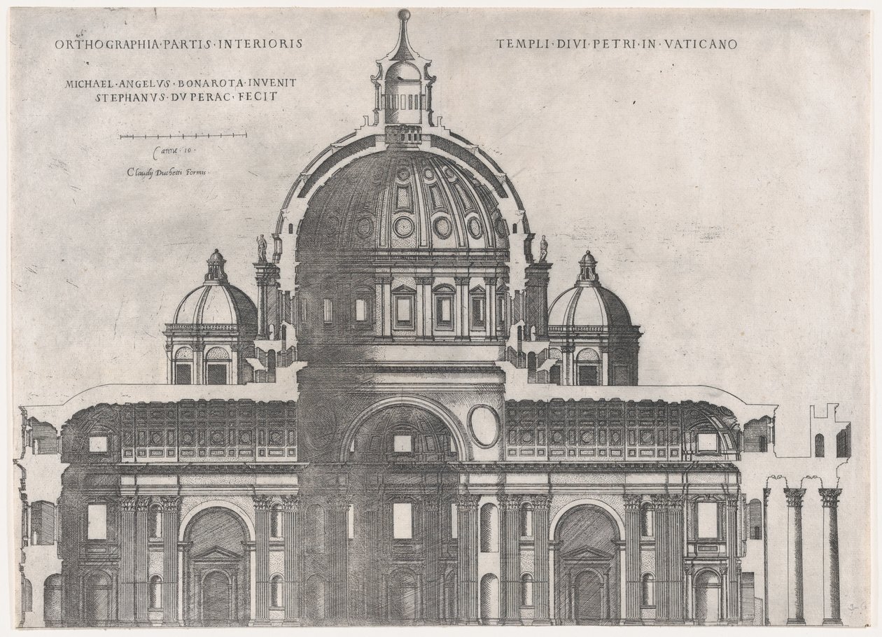 Mirror of Roman Magnificence: St. Peters, 1500-talet., 1500-talet. av Etienne Duperac