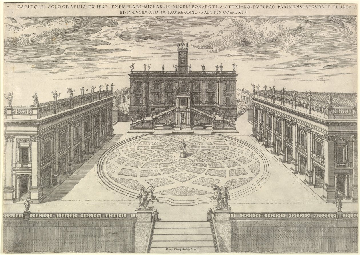 Utsikt över den romerska Capitolium, 1569 av Etienne Duperac