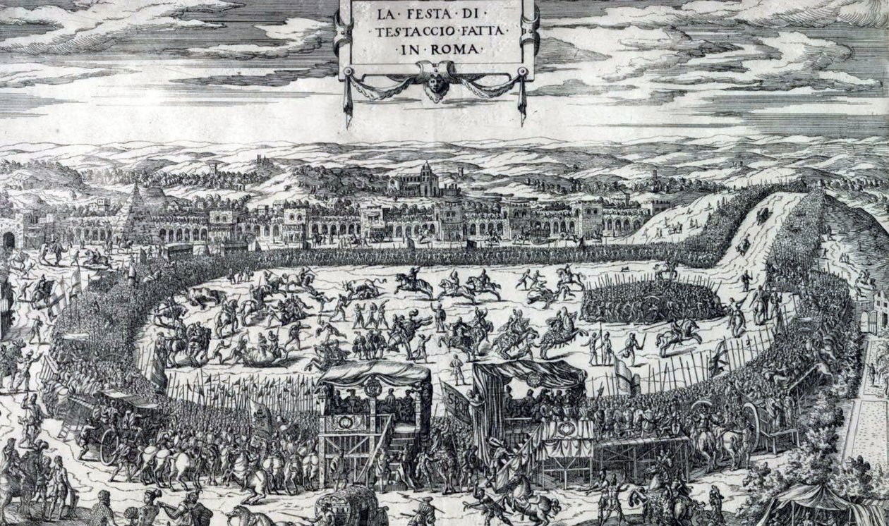 Dupérac Testacciofesten 1554 av Etienne Duperac