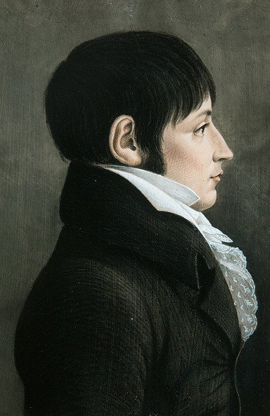 Porträtt av en man (pastell på papper) av Etienne Esperance Bouchardy