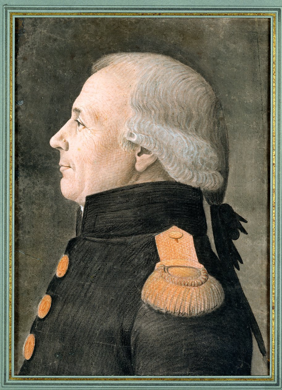 Porträtt av en officer (pastell på papper) av Etienne Esperance Bouchardy