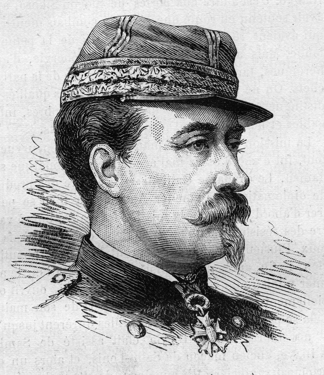 Av general Jean Baptiste Marie Edouard Campenon (1819-1890), fransk soldat och politiker. Gravyr av Bocour i "" Le Monde Illustré"" nr 1287 den 26 november av Etienne Gabriel Bocourt
