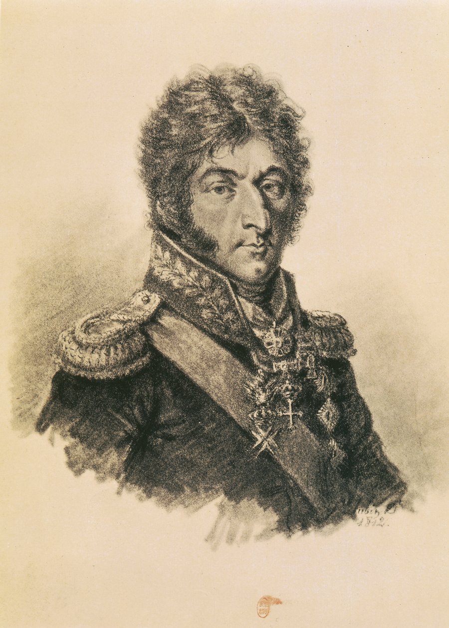 Prince Petr Ivanovich Bagration (1765-1812)  av Etienne Gustave Aubin