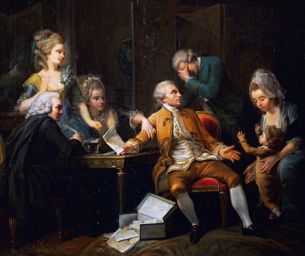 Brutet kontrakt, målning av Jeaurat Etienne (1699-1789), Frankrike av Étienne Jeaurat