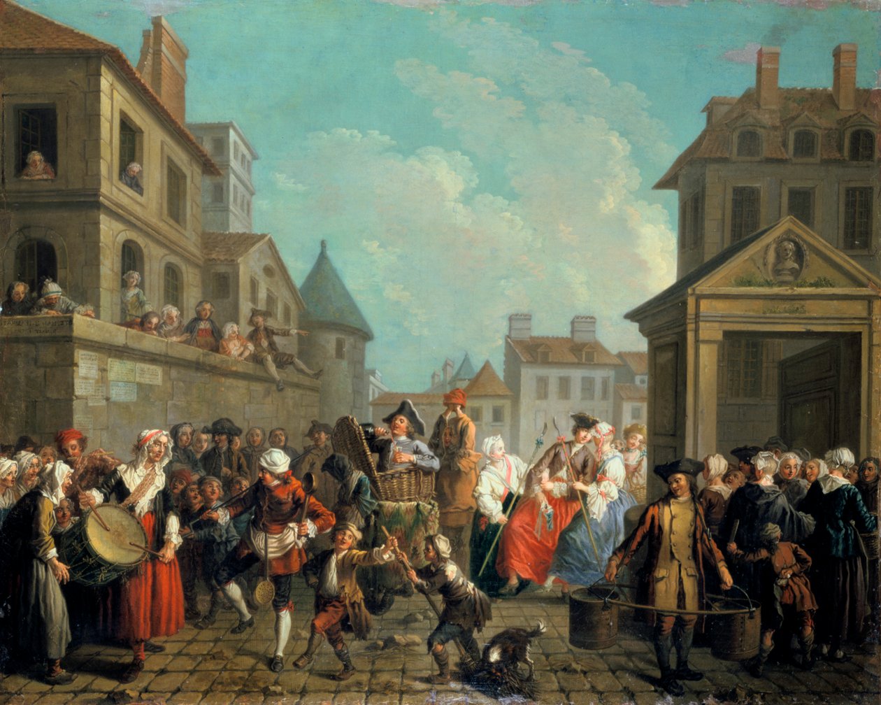 Karneval på gatorna i Paris, 1757. av Étienne Jeaurat