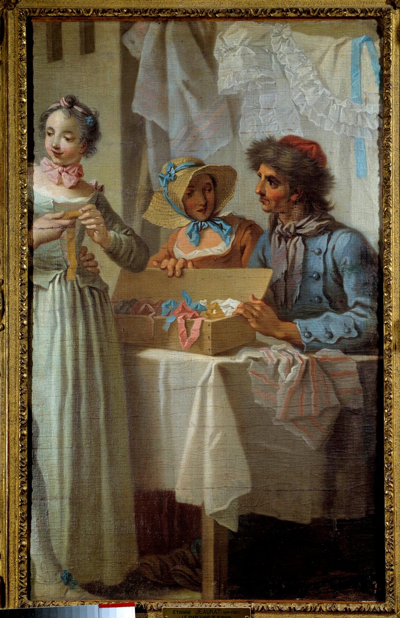 Bandhandlaren Målning av Etienne Jeaurat (1699-1789) 1700-tal. Dämpa. 0,81 x 0,51 m Paris, Musee Carnavalet av Étienne Jeaurat