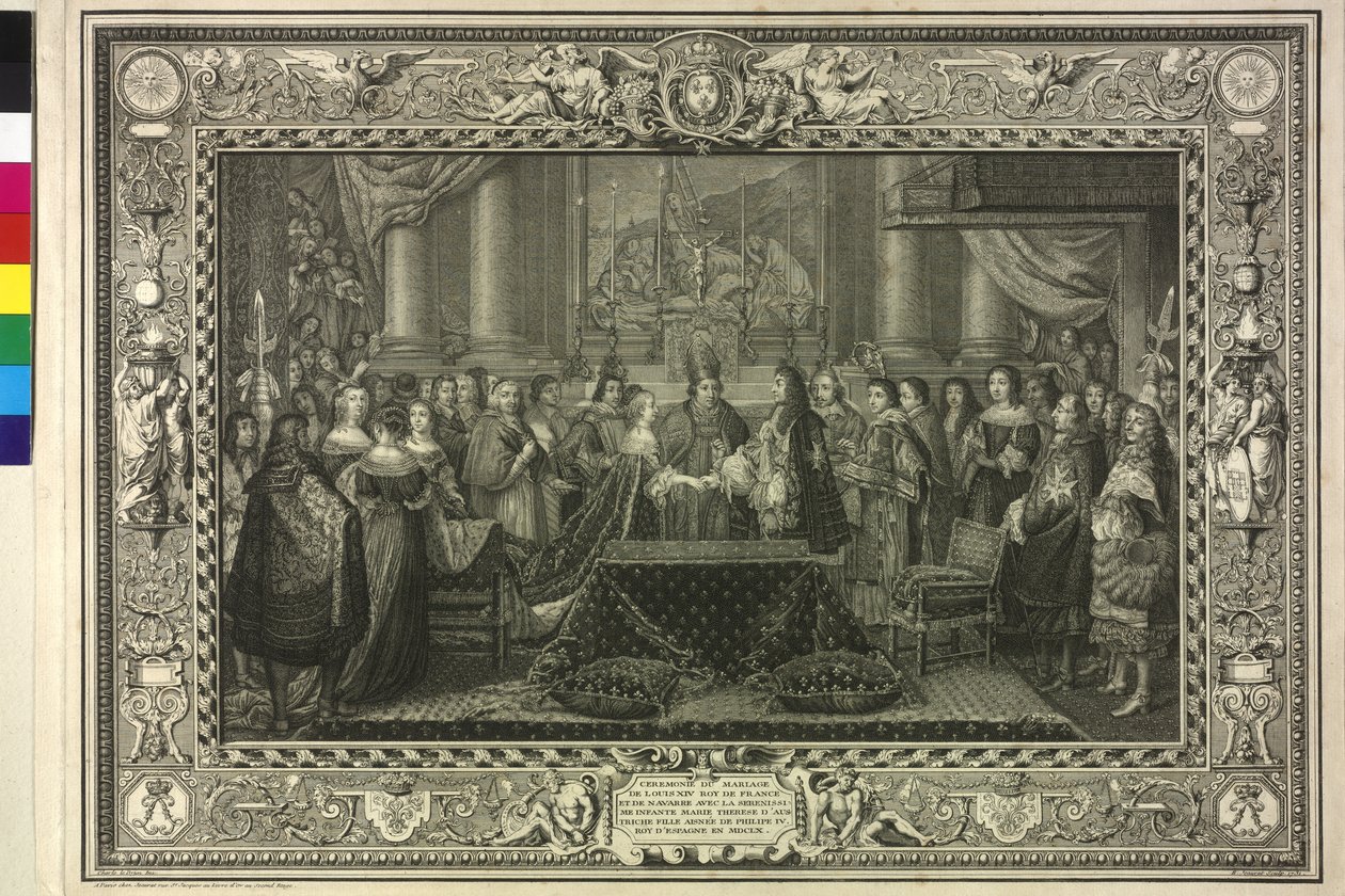 Kung Lewis XIV:s bröllop med Maria Theresia av Österrike av Étienne Jeaurat