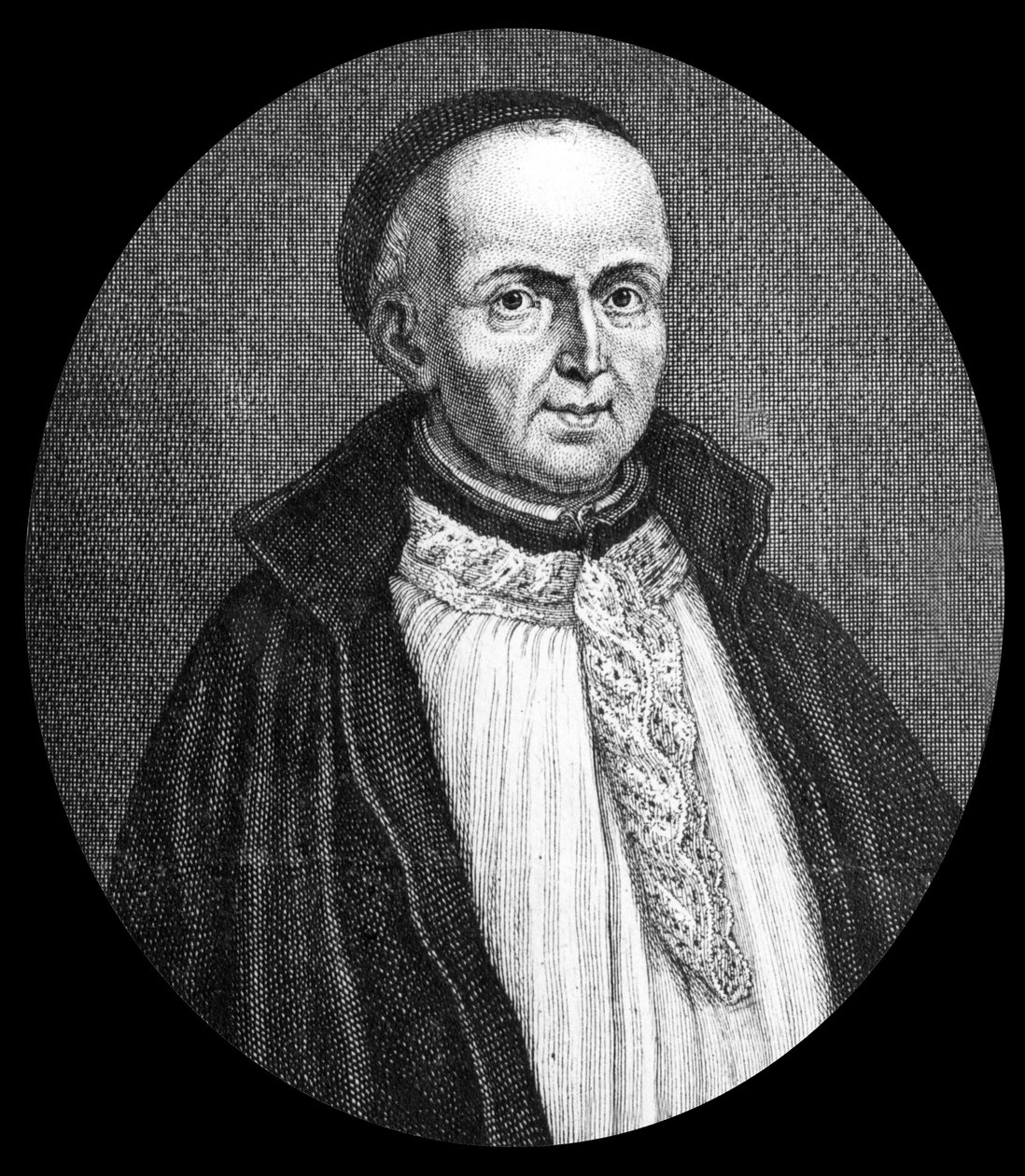 Michel Le Tellier (1643-1719) fransk teolog, jesuit, biktfader till Ludvig XIV, gravyr av Etienne Jehandier (after) Desrochers