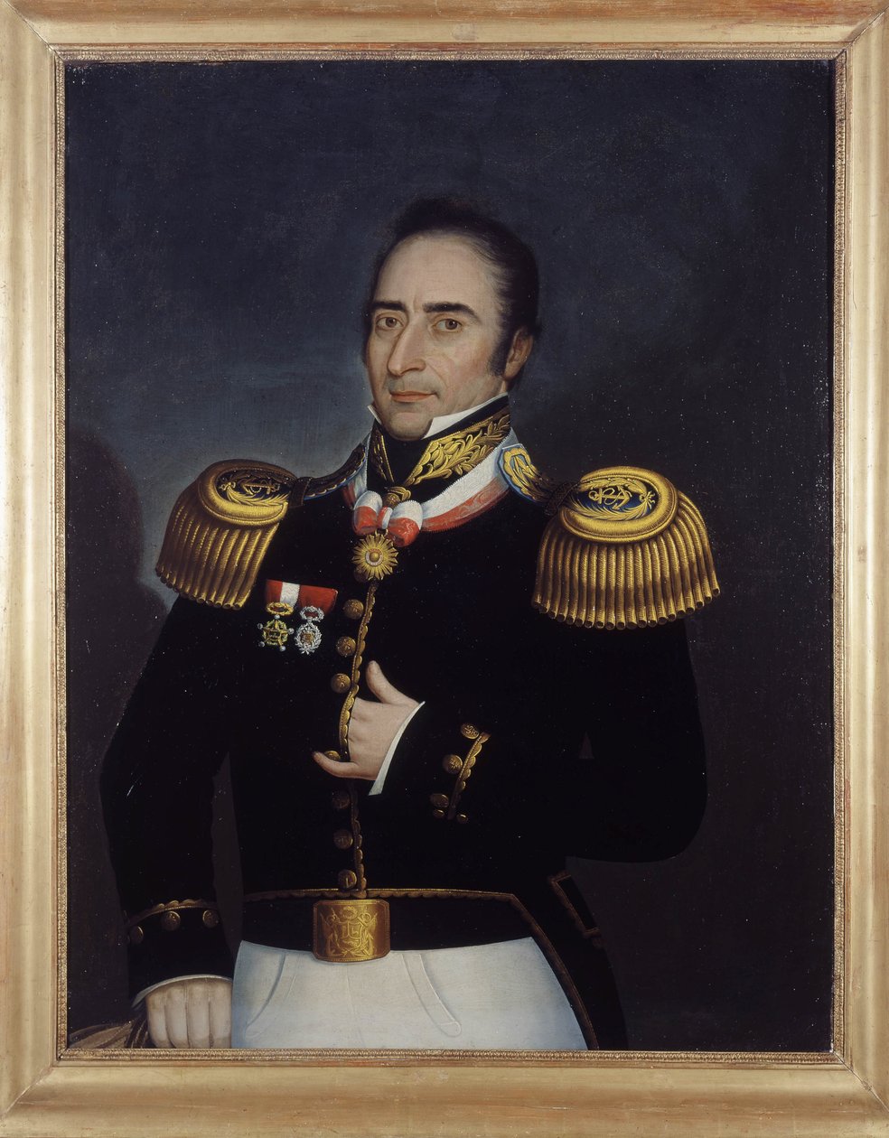 Porträtt av Andre Hipolito (Hyppolite) Bouchard, som deltog i revolutionen i Bouenos-Ayres den 25 maj 1810, av Etienne Prosper Berne-Bellecour (eller Bernet-Bellecour: 1838 - 1910) av Etienne Prosper Berne Bellecour