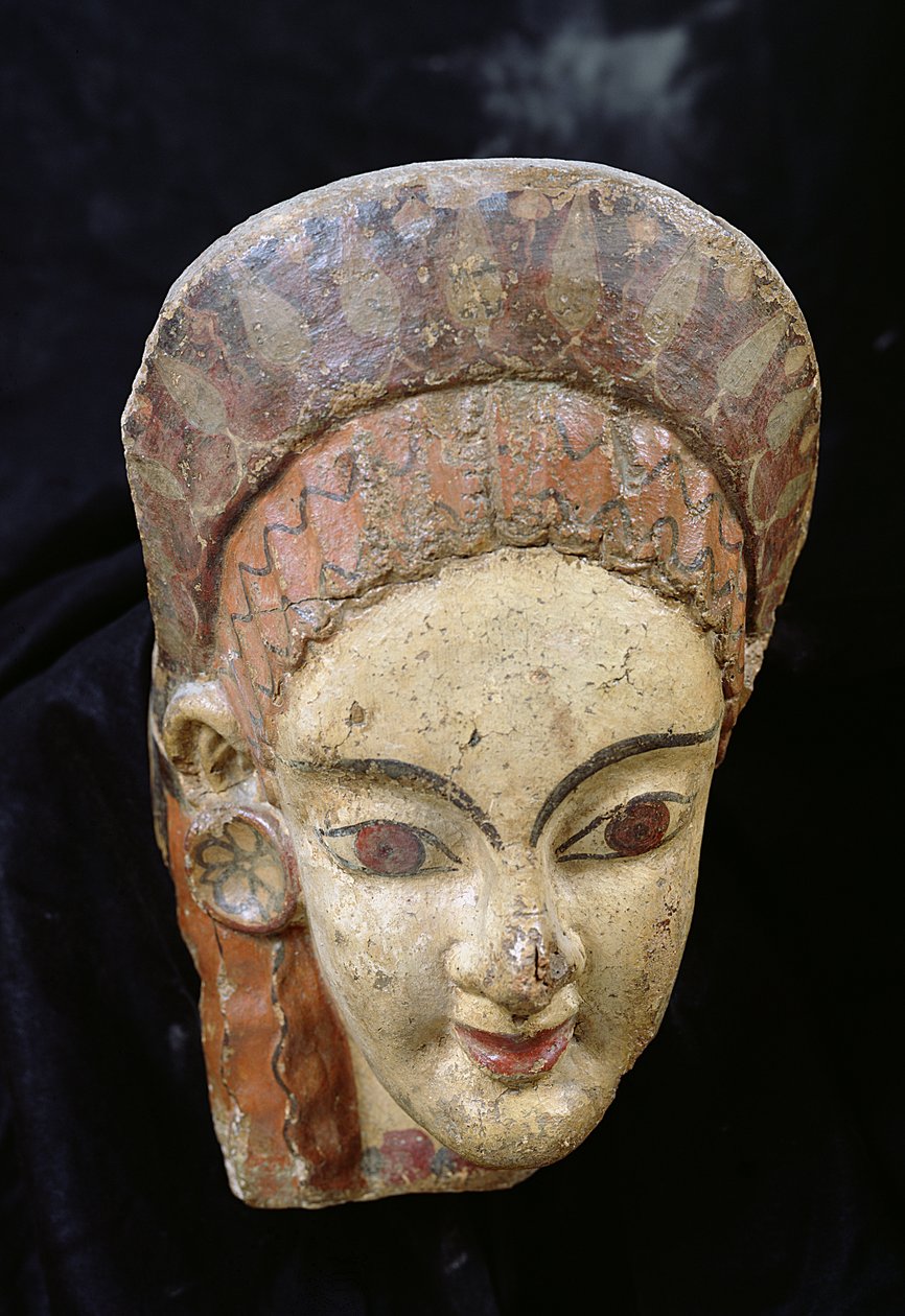 Antefix med honhuvud, från Cerveteri (keramik) av Etruscan