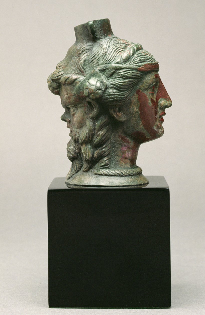 Bronsbalsamarium i form av en satyr och maenad, etruskisk, 300-talet f.Kr. (brons) av Etruscan