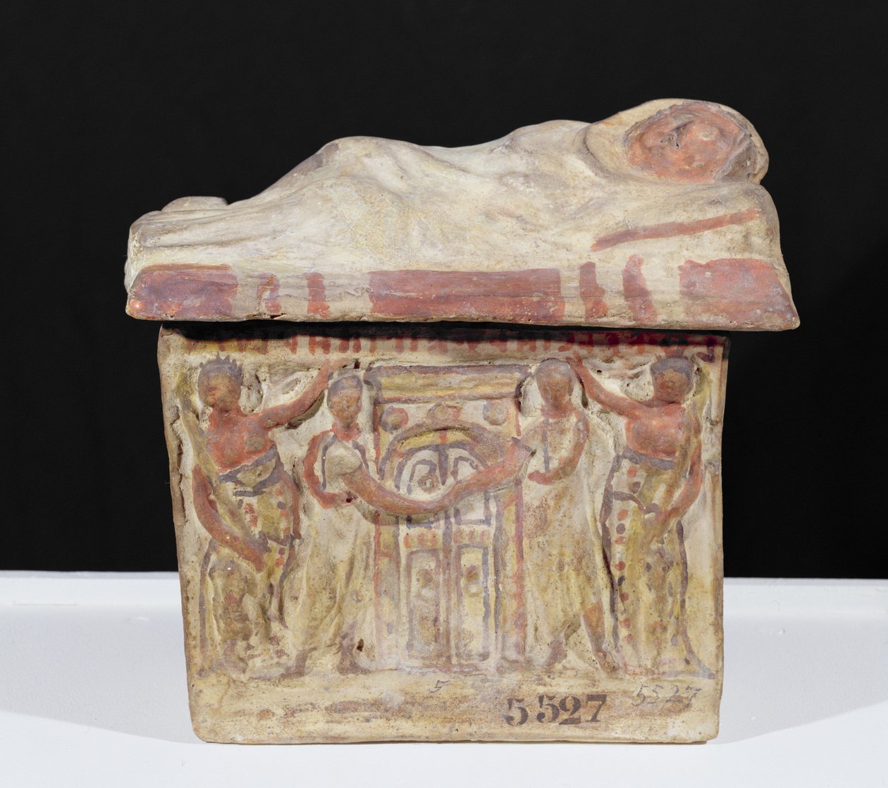 Etruskisk vingårdsurna, tidigt 1:a århundradet f.Kr. (terrakotta) av Etruscan