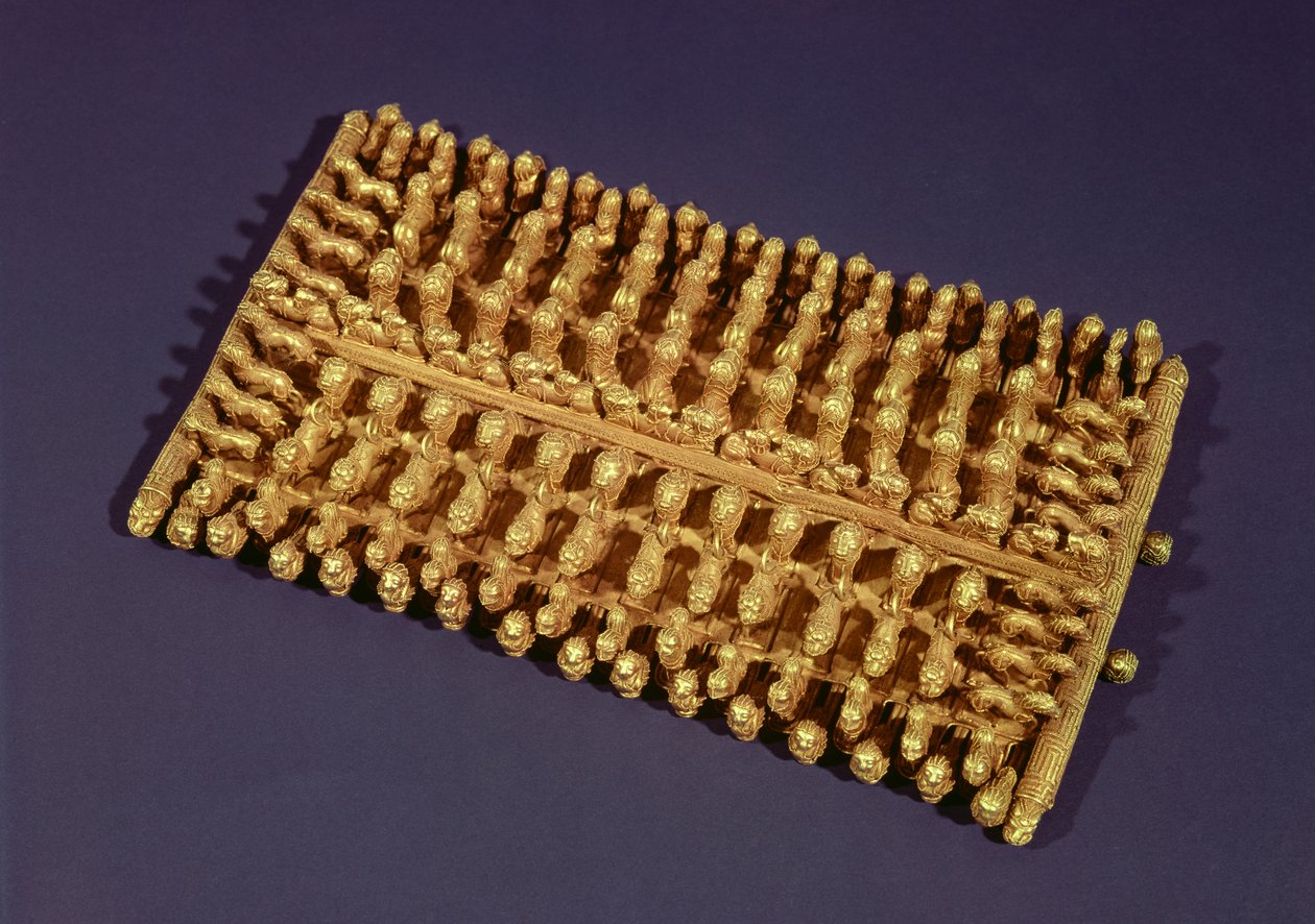Rektangulär fibula, från Barberini-graven (guld) av Etruscan