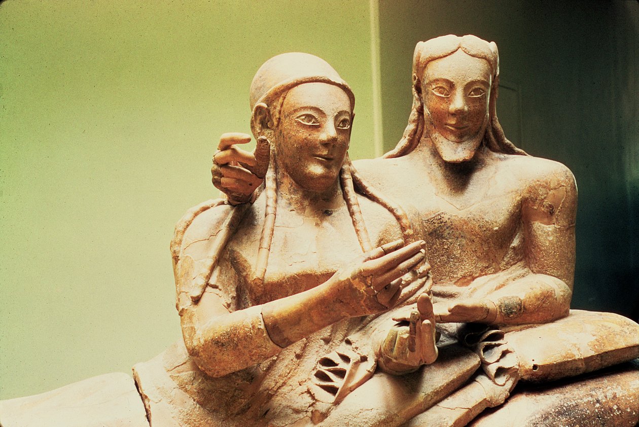 Makarnas sarkofag, från Cerveteri (detalj) av Etruscan