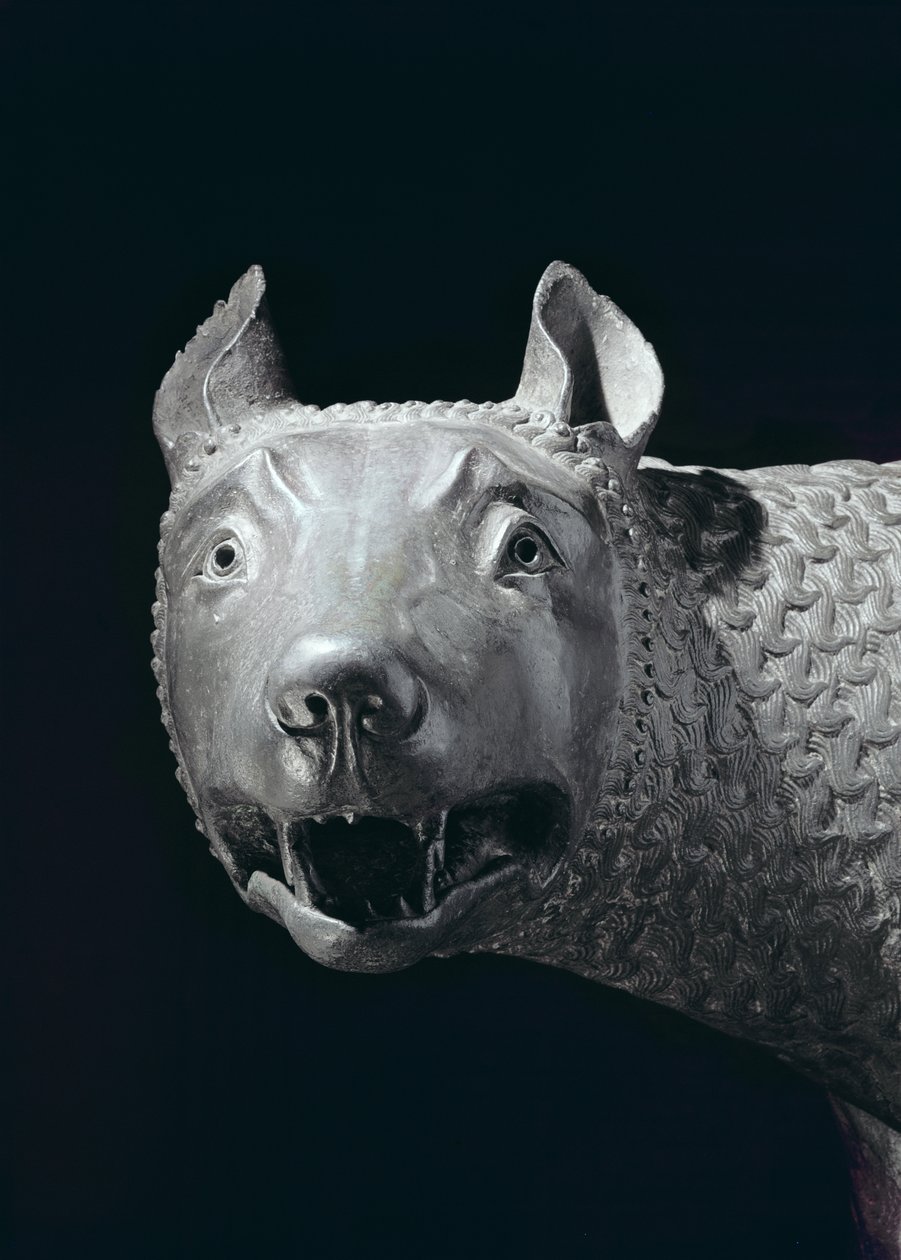 The Capitoline She-Wolf (brons) (detalj) av Etruscan