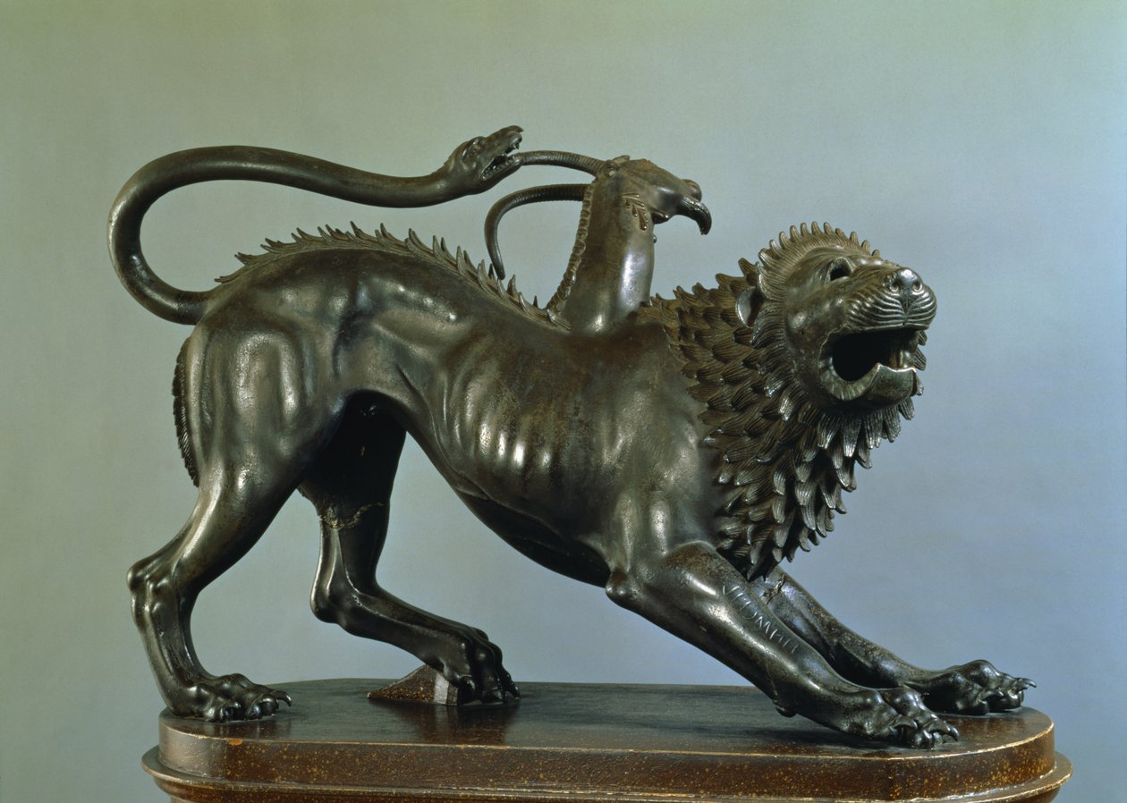 Bellerophons skadade chimär (brons) (se 104199 för detaljer) av Etruscan