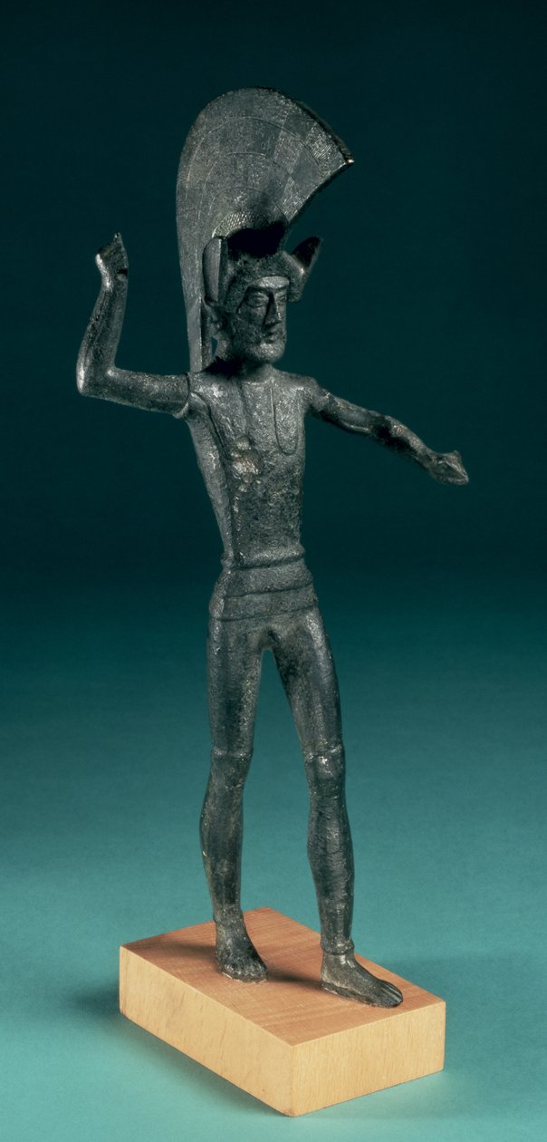 Krigare, från Umbrien, etruskisk, 500-talet f.Kr. (brons) av Etruscan