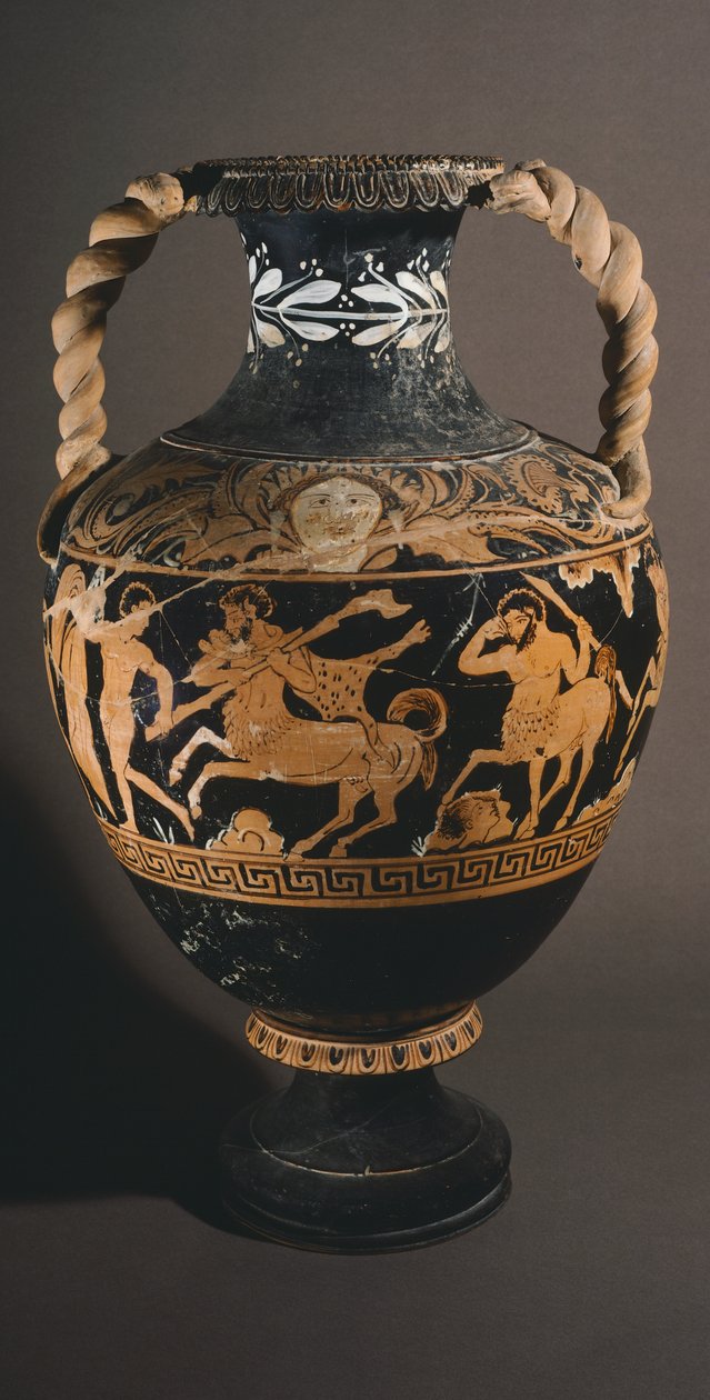 Amfora av Centauromakins målare. Rödfigurkeramik från Porano (Umbria). Etruskisk civilisation. 4:e århundradet f.Kr. av Etruscan