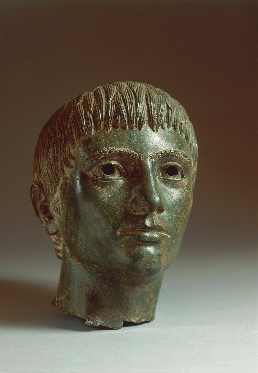 Bronshuvud av en ungdom, omkring 330 f.Kr. av Etruscan