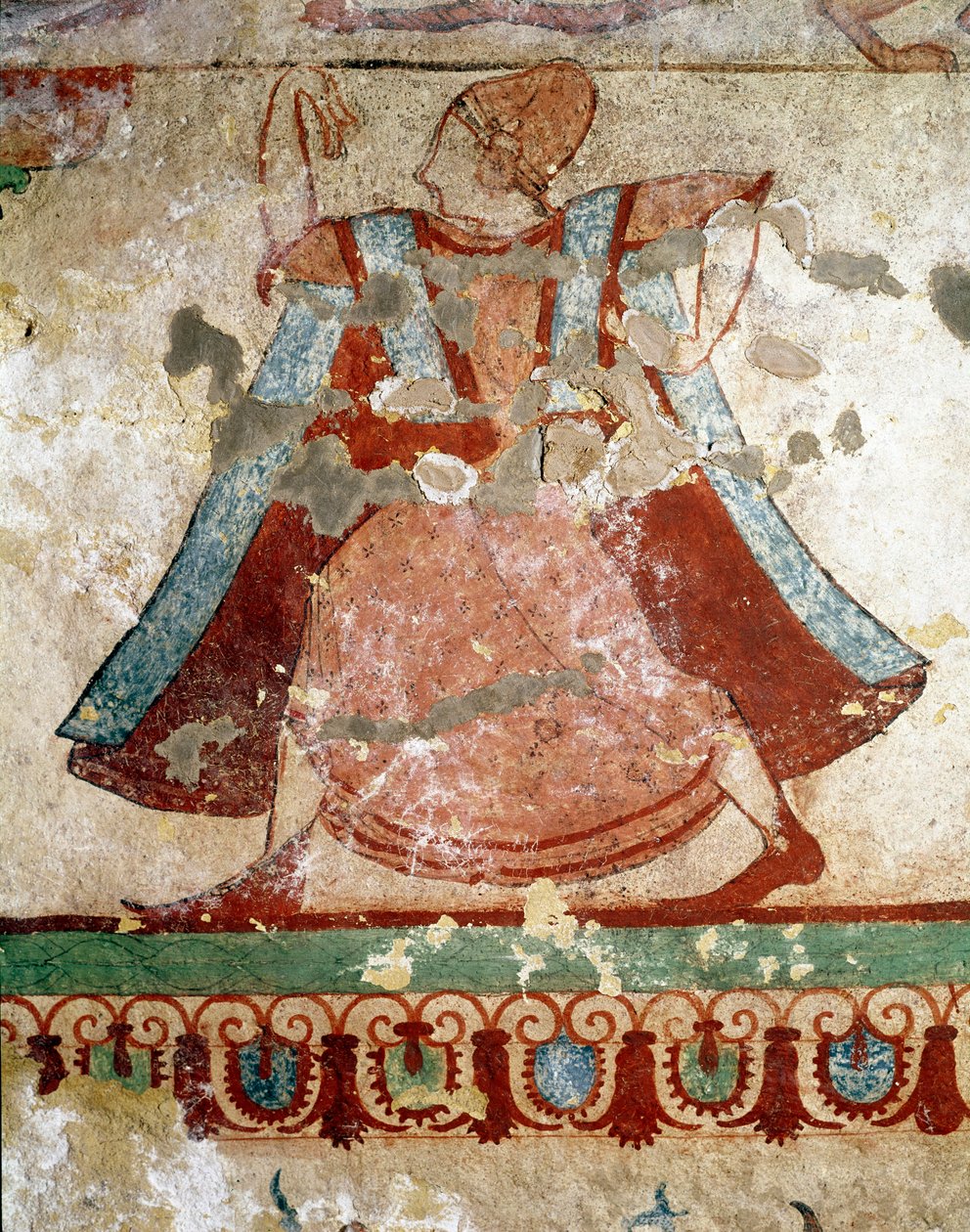 Dansare med lång tunika (Detalj av fresk, 520 f.Kr.) av Etruscan