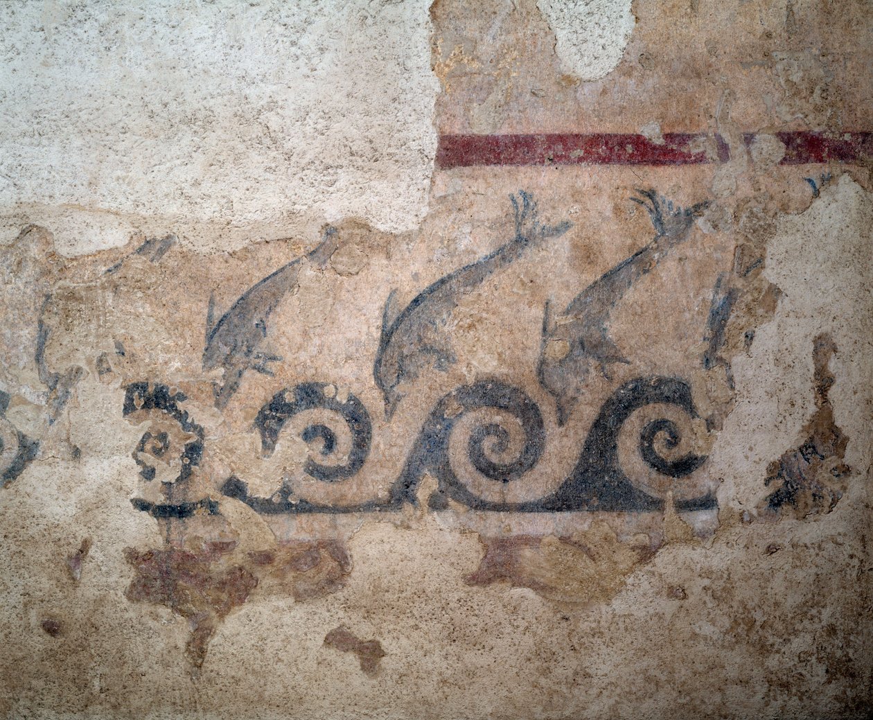 Detalj av fresk från Bruschis grav, 2:a århundradet f.Kr av Etruscan