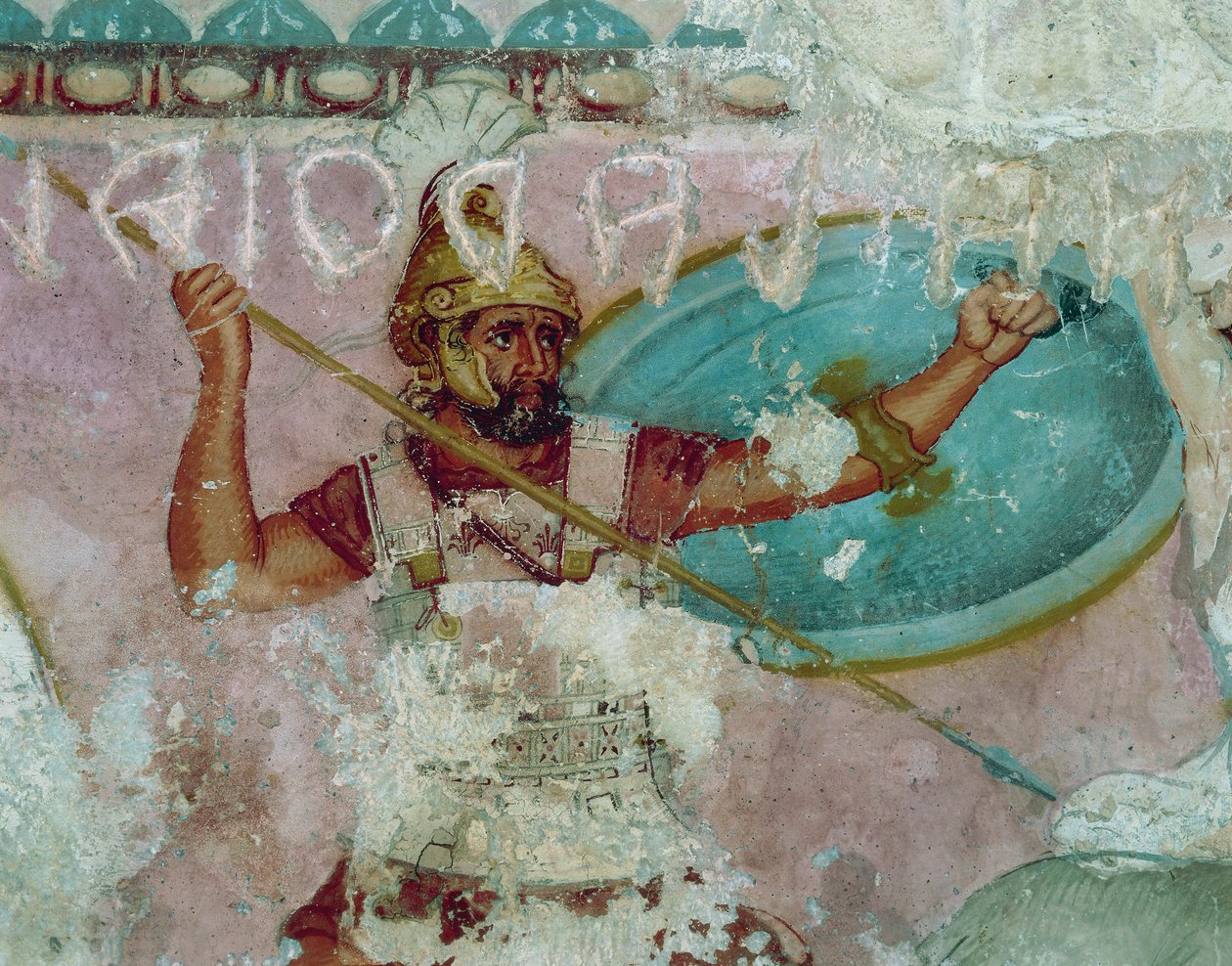 Etruskisk civilisation, målning av Amazonas sarkofag, från Tarquinia av Etruscan