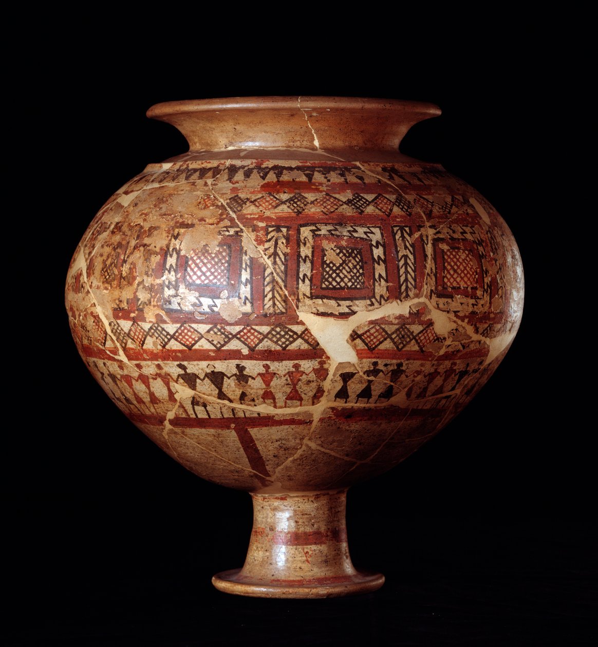 Etruskisk civilisation: olla vas från grav 3, nekropolis i Buccacce a Bisenzio - 700-talet f.Kr. av Etruscan