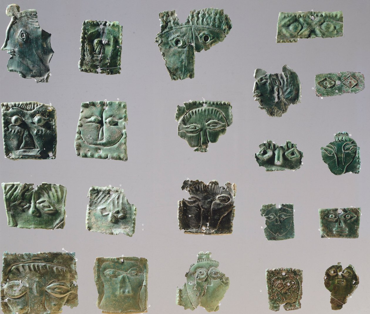 Ex-voto i bronsplatta föreställande ögon. Artefakter från föremål från helgedomen Reithia Este (Venetien). Etruskisk civilisation, 400-talet f.Kr. av Etruscan