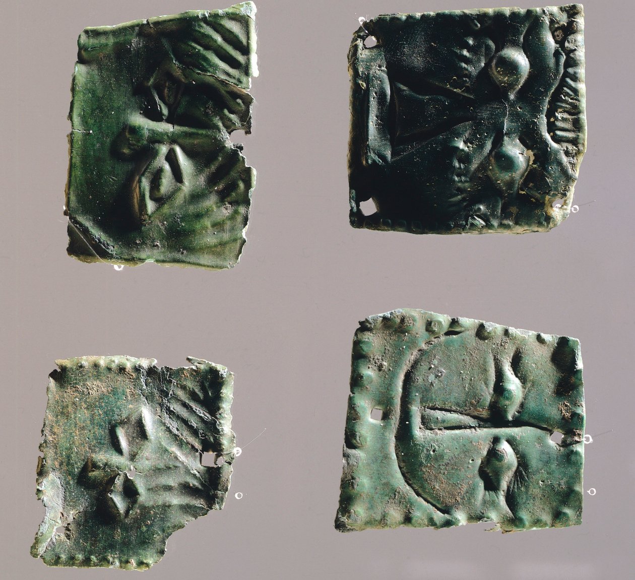 Ex-voto i bronsplatta föreställande ögon. Artefakter från föremål från helgedomen Reithia Este (Venetien). Etruskisk civilisation, 400-talet f.Kr. av Etruscan