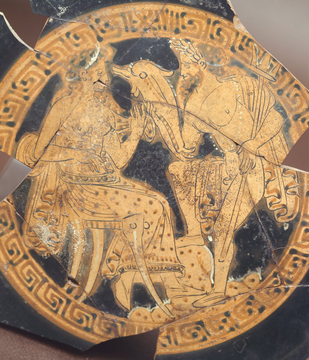Poseidon och Amphitrite. Rödfigurkeramik från Civita Castellana (Lazio). Etruskisk civilisation, 400-talet f.Kr. av Etruscan