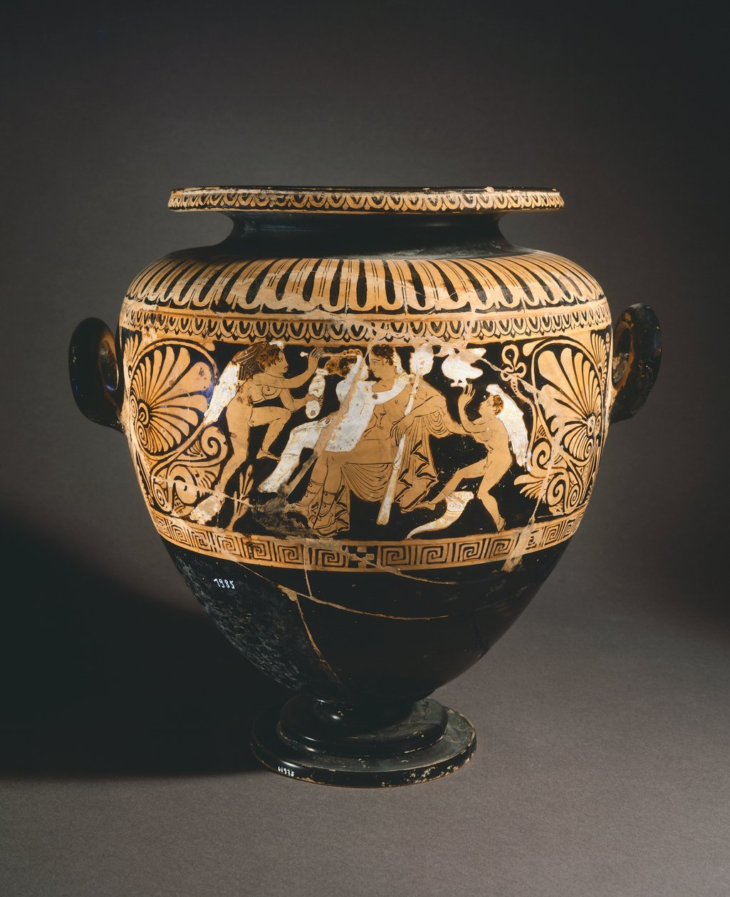 Stamnos (vätskelagringskärl). Rödfigurkeramik från Porano (Umbria). Etruskisk civilisation, 400-talet f.Kr. av Etruscan