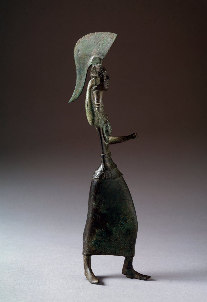 Den etruskiska gudinnan Menerva (Menrva) - Bronsskulptur, 440-420 f.Kr. av Etruscan