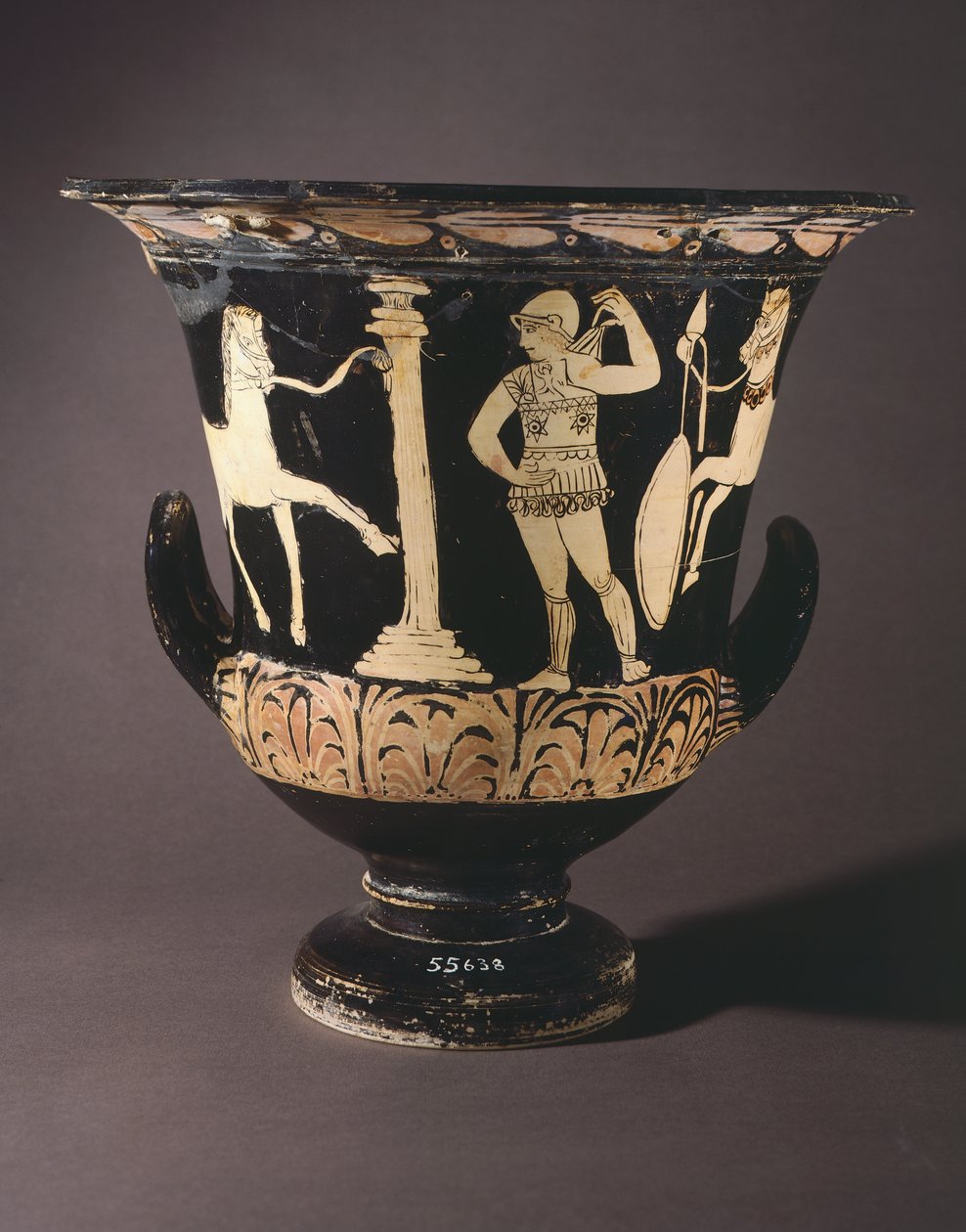 krater (stor vas) av Painter of London. Rödfigurkeramik från Gualdo Tadino (Umbria). Etruskisk civilisation, 400-talet f.Kr. av Etruscan