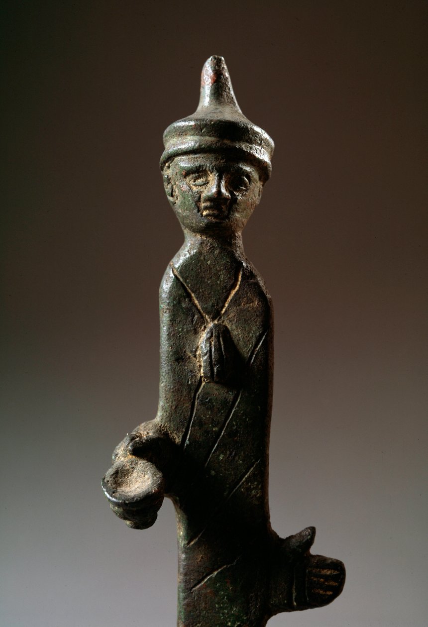 Haruspice, bronsskulptur, 300-talet f.Kr av Etruscan Etruscan
