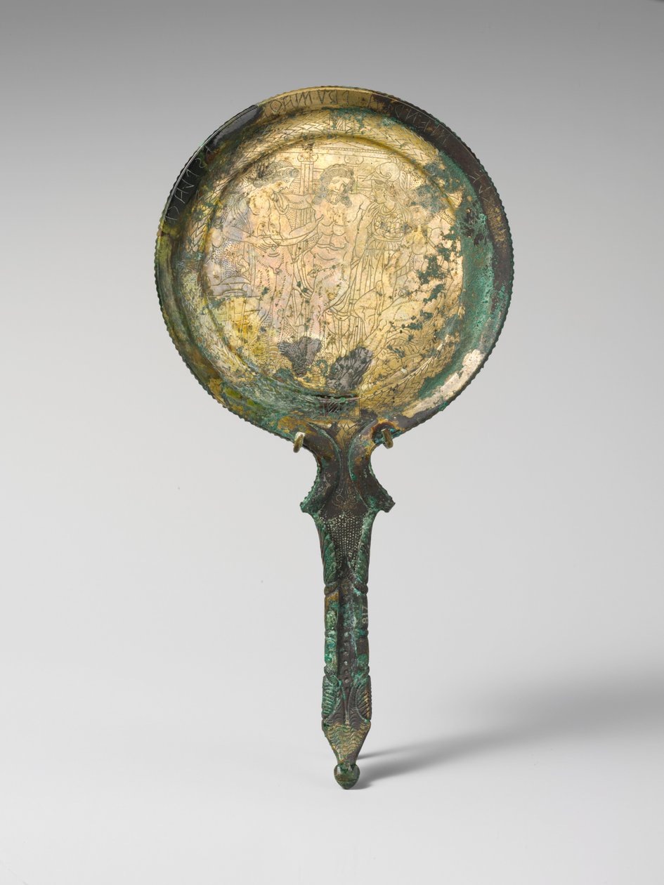 Spegel, tidigt 300-tal f.Kr. (brons) av Etruscan Etruscan