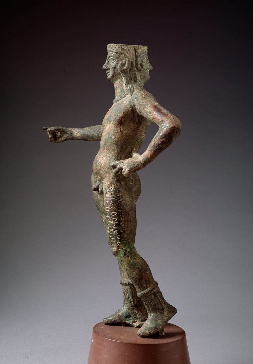 Designens gudomlighet Culsans. Bronsskulptur, 300-talet f.Kr av Etruscan Etruscan