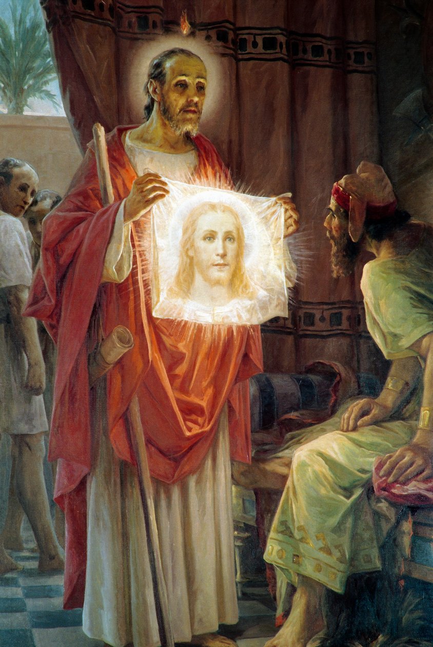 St Jude Thaddeus med kung Abgar av Edessa av Ettore Ballerini