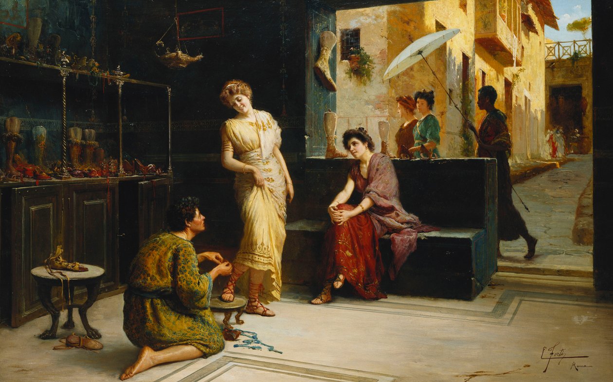 Lo Stilisa, Pompeji (olja på duk) av Ettore Forti