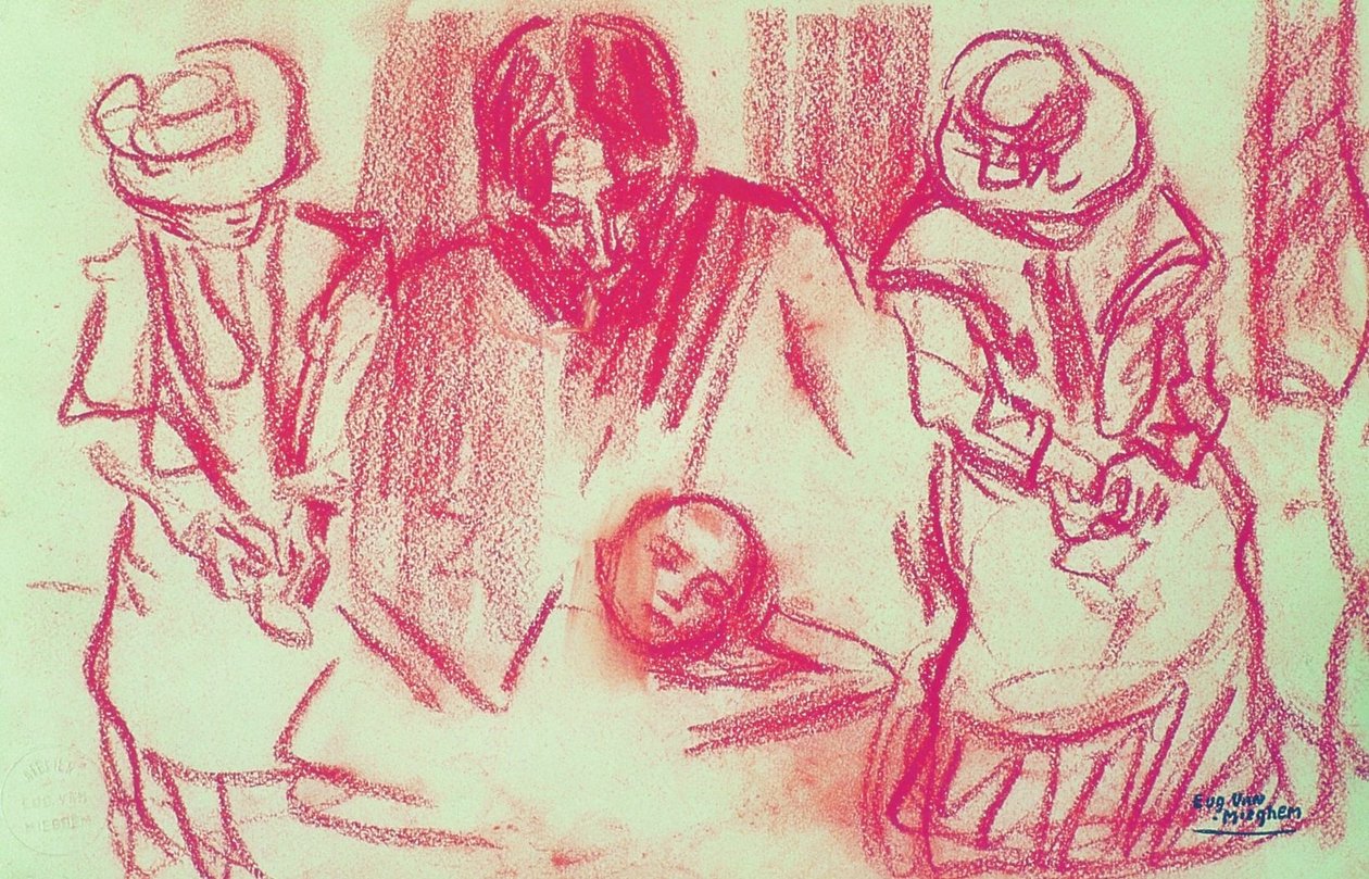 Der Maler Joseph Posenaer und Augustine Pautre av Eugeen van Mieghem