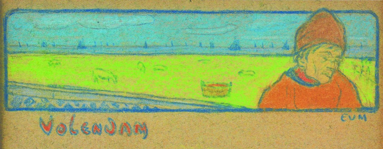Volendam Postkarte av Eugeen van Mieghem